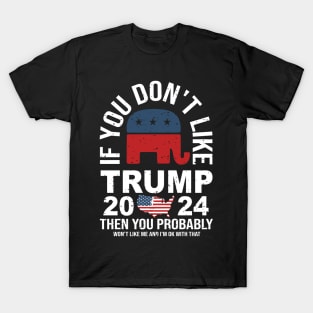 You don't like trump you don't like me 2024 Election Vote Trump Political Presidential Campaign T-Shirt